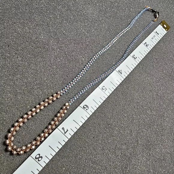 NWOT Chan Luu Pyrite & Moonstone Woven Necklace w Sterling Clasp, 16 in - Picture 3 of 6